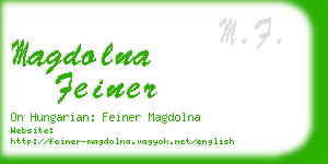 magdolna feiner business card